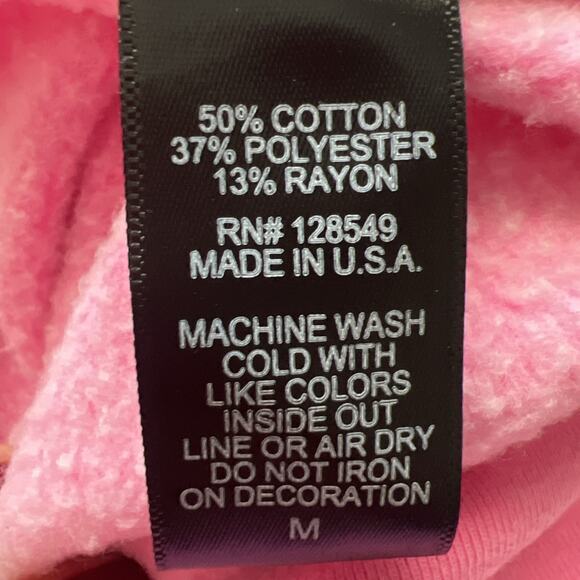 Aviator Nation Logo Pullover Relaxed Hoodie Neon Pink Size Medium Surf Beach V27 - Picture 6 of 7